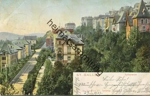 St. Gallen - Tellstrasse - Verlag Dr. Trenkler Co. Leipzig - gel. 1903