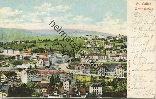 St. Gallen - Westquartier - gel. 1903