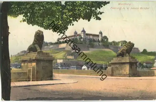 Würzburg - Festung mit der neuen Brücke