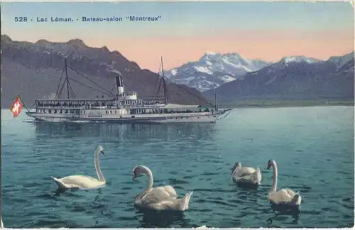 Lac Leman - Bateau-salon Montreux - Salondampfer Montreux - Edition Societe Graphique Neuchatel