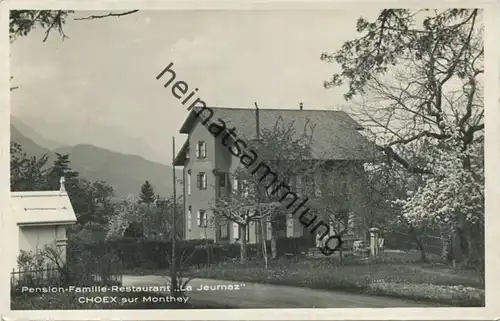 Choex sur Monthey - Pension Famille Restaurant La Jeurnaz - Foto-AK - Verlag R. E. Chapallaz fils Lausanne 1929