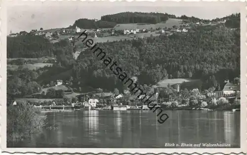 Blick vom Rhein auf Walzenhausen - Foto-AK - Verlag A. Eggenberger Walzenhausen gel. 1953