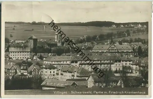 Villingen - Partie mit Friedrich-Krankenhaus - Foto-Ansichtskarte - Verlag Gebr. Metz Tübingen