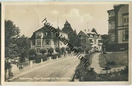 Badenweiler - Haus Roseneck mit Villa Josephing - Verlag Heinrich Gissler jun. Badenweiler