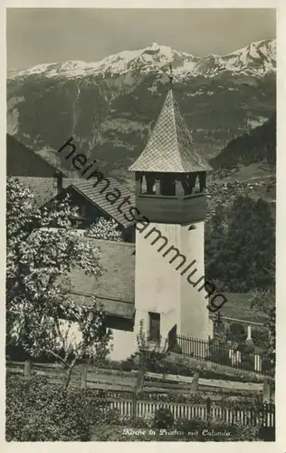 Praden - Kirche - Foto-AK - Verlag W. Goetz Chur gel. 1934