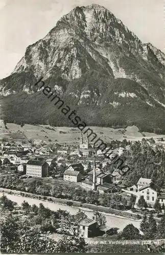 Glarus mit Vorderglärnisch - Foto-AK - Verlag Photoglob-Wehrli Zürich gel. 1954
