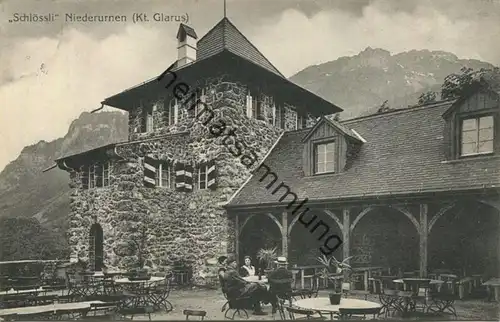 Niederurnen - Schlössli - Verlag Schönwetter-Elmer Glarus gel. 1919