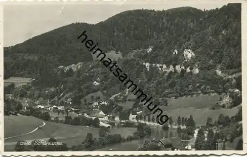 St. Ursanne - Foto-AK - Verlag Perrochet Lausanne - Stempel: Zeltlager des Guttempler-Jugendwerkes gel. 1954