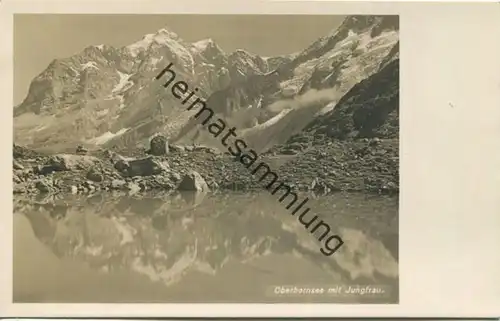 Oberhornsee mit Jungfrau - Foto-AK - Verlag W. Hefti Zürich
