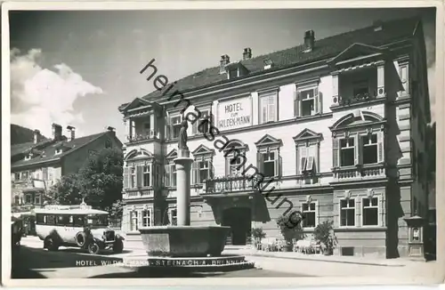 Steinach am Brenner - Hotel zum Wilden Mann - Bus - Foto-Ansichtskarte 30er Jahre