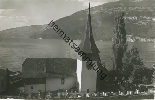 Leissigen - Kirche - Foto-AK - Verlag Arthur Baur Oberhofen gel. 1958