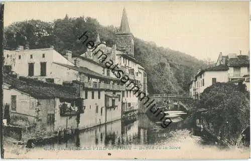 St. Jean-Pied-de-Port - Bords de la Nive - Carrache editeur Pau