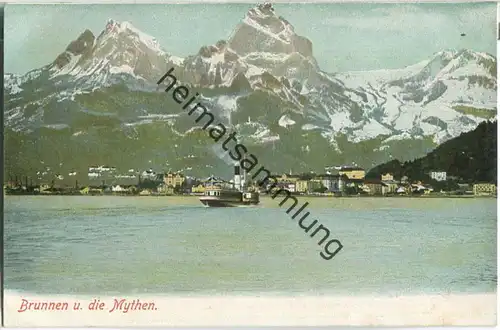 Brunnen und die Mythen - Verlag Gebr. Wehrli Kilchberg Zürich ca. 1910