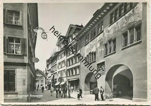 Appenzell - Hauptgasse - Foto-AK Grossformat - Verlag Foto-Gross St. Gallen - gel. 1948