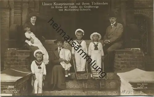Kronprinzessin mit ihrem Töchterchen - Familie des Großherzogs von Mecklenburg-Schwerin - Verlag Gustav Liersch &Co. Ber