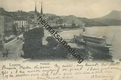 Luzern - Promenade gel. 1905