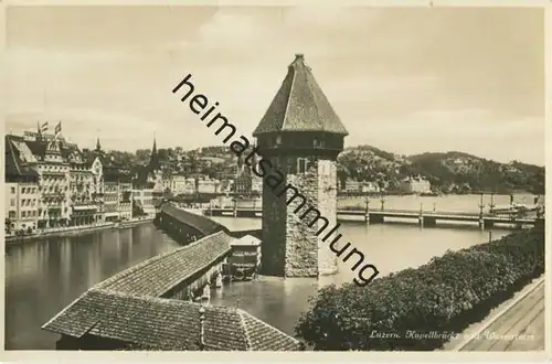 Luzern - Kapellbrücke und Wasserturm - Verlag E. Goetz Luzern