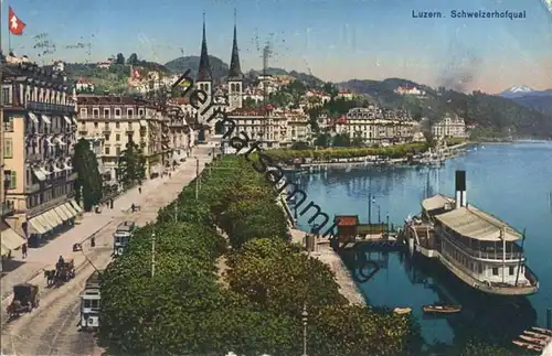 Luzern - Schweizerhofquai - XII. Schweizerischer Abstinententag Luzern 1923 - Globetrotter AG Kunstverlag Luzern gel. 19