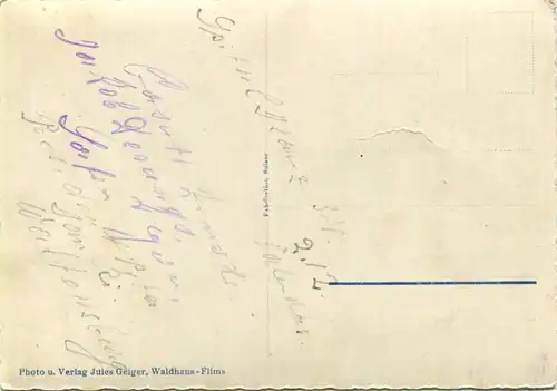 Ilanz - Foto-AK Grossformat - Verlag Jules Geiger Waldhaus-Flims - Rückseite beschrieben