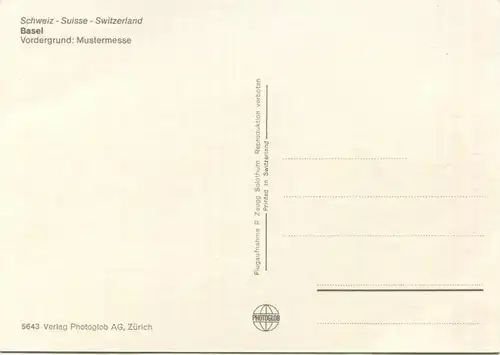 Basel - Mustermesse - AK Grossformat - Flugaufnahme P. Zaugg Solothurn