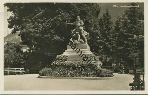Chur - Fontanadenkmal - Foto-AK - Edition Guggenheim Zürich gel. 1930