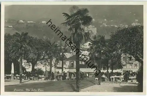 Locarno - Via della Place - Markt - Foto-Ansichtskarte 20er Jahre - Wehrliverlag Kilchberg