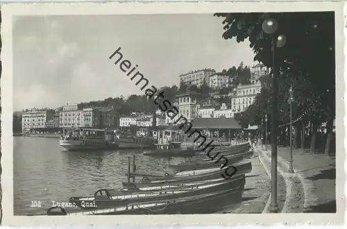 Lugano - Quai - Foto-Ansichtskarte 20er Jahre - Eredi Alfredo Finzi Lugano
