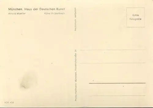 HDK456 - Arnold Moeller - Kühe im Dorfbach - Verlag Heinrich Hoffmann München