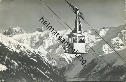 Luftseilbahn Engelberg-Brunni mit Spannörter - Foto-AK - Verlag Franz Hess Engelberg gel. 1961