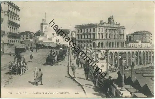 Alger - Boulevard et Palais Consulaire