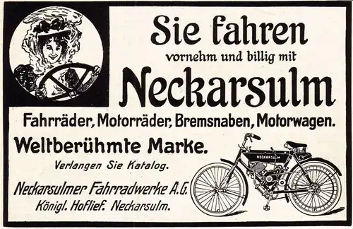 10 x Original-Werbung/ Anzeige 1902 bis 1941 - NSU MOTORRÄDER - NECKARSULM - Größe unterschiedlich