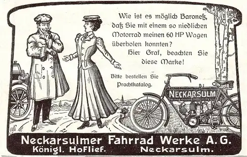 10 x Original-Werbung/ Anzeige 1905 bis 1936 - NSU MOTORRÄDER - NECKARSULM - Größe unterschiedlich