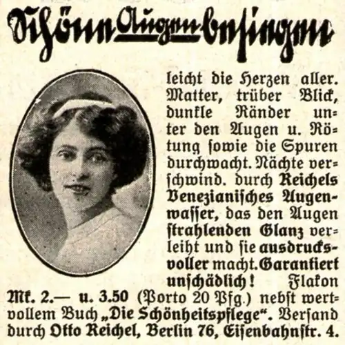 10 x Original-Werbung/ Anzeige 1901 bis 1912 - OTTO REICHEL / BERLIN - Größe unterschiedlich / BREITE MEIST 45 mm