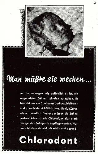 10 x Original-Werbung/ Anzeige 1932 bis 1939 - CHLORODONT ZAHNPASTA - MEIST 160 x 230 mm