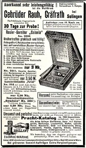 10 x Original-Werbung/ Anzeige 1901 bis 1913 - RASUR / RASIERMESSER / RASIERER - Größe unterschiedlich