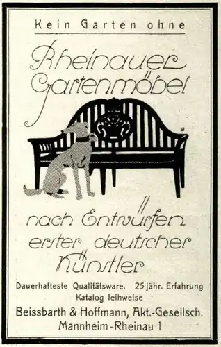 10 x Original-Werbung/ Anzeige 1901 bis 1928 - GARTENMÖBEL - Größe unterschiedlich / BREITE MEIST 45 - 90 mm