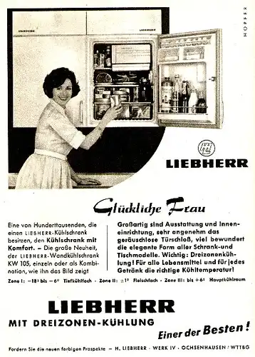 10 x Original-Werbung/ Anzeige 1926 bis 1969 - KÜHLSCHRÄNKE - Größe unterschiedlich