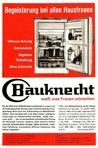 10 x Original-Werbung/ Anzeige 1926 bis 1969 - KÜHLSCHRÄNKE - Größe unterschiedlich