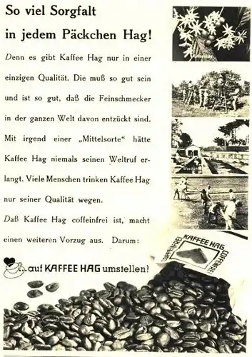 10 x Original-Werbung/ Anzeige 1894 bis 1955 - KAFFEE - UNTERSCHIEDLICHE GRÖSSEN