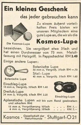 10 x Original-Werbung/ Anzeige 1916 bis 1949 - LUPEN - UNTERSCHIEDLICHE GRÖSSEN