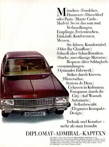 10 x Original-Werbung / Anzeigen 1960 ER JAHRE - AUTOMOBILE / OPEL - UNTERSCHIEDLICHE GRÖSSEN