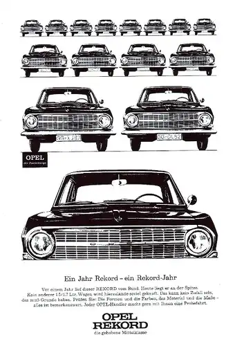 10 x Original-Werbung / Anzeigen 1960 ER JAHRE - AUTOMOBILE / OPEL - UNTERSCHIEDLICHE GRÖSSEN