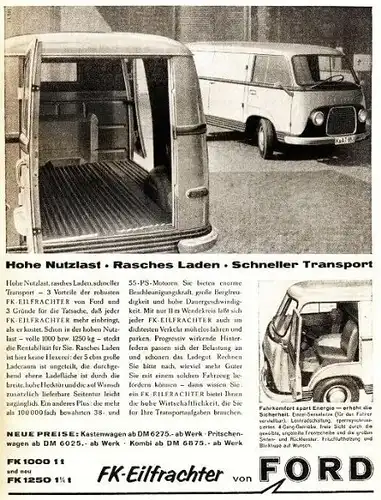 10 x Original-Werbung / Anzeigen 1950 ER JAHRE - AUTOMOBILE / FORD - UNTERSCHIEDLICHE GRÖSSEN