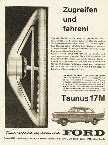 10 x Original-Werbung / Anzeigen 1950 ER JAHRE - AUTOMOBILE / FORD - UNTERSCHIEDLICHE GRÖSSEN