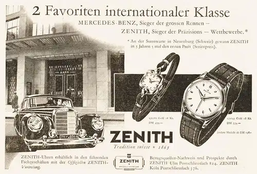 10 x Original-Werbung / Anzeigen 1950 ER JAHRE - UHREN - UNTERSCHIEDLICHE GRÖSSEN