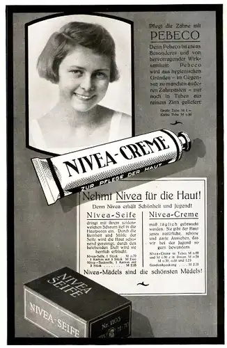 10 x Original-Werbung / Anzeigen 1912-1931 - NIVEA - GANZSEITEN