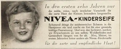 10 x Original-Werbung / Anzeigen 1912-1930 - NIVEA - UNTERSCHIEDLICHE GRÖSSEN