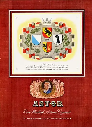 10 x Original-Werbung/ Anzeige 1950 - 1959 - ASTOR CIGARETTEN / TABAK - GANZE SEITEN 