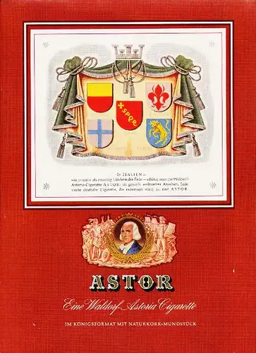 10 x Original-Werbung/ Anzeige 1950 - 1959 - ASTOR CIGARETTEN / TABAK - GANZE SEITEN 