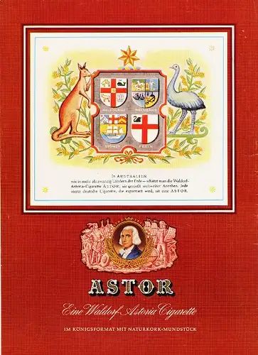 10 x Original-Werbung/ Anzeige 1950 - 1959 - ASTOR CIGARETTEN / TABAK - GANZE SEITEN 